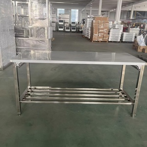 Planche à découper de banc en acier inoxydable de table pliante commerciale de victoire pour l'usage de cuisine ou de restaurant de boulangerie - Product Image 6