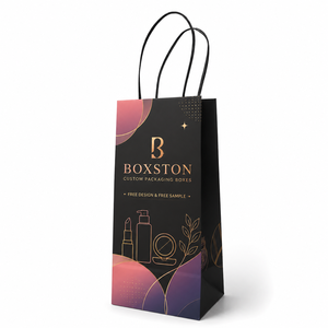 Sacs en papier blanc robustes avec poignées torsadées, sacs de transport personnalisés avec logo pour la livraison de produits capillaires et le commerce de détail aux meilleurs prix - Product Image 1