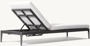 Chaise longue de plage Hangkai, cadre en aluminium, <span class=keywords><strong>lit</strong></span> de repos, <span class=keywords><strong>canapé</strong></span> de jardin - Product Image 5