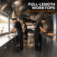 Remorque alimentaire commerciale Wetruth entièrement équipée, cuisine mobile pour la vente de nourriture de rue, café, boulangerie et restauration rapide