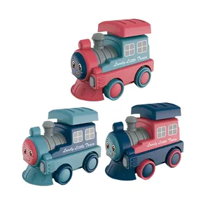 Wholesale 9 pieces kids plastic press the toys baby train for sale