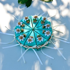 Sang Trọng Ủng Hộ Đám Cưới Kẹo Hộp Quà Tặng Thiết Lập Bán Buôn Dễ Thương Hình Dạng Tam Giác Bánh Hộp Giấy - Product Image 3