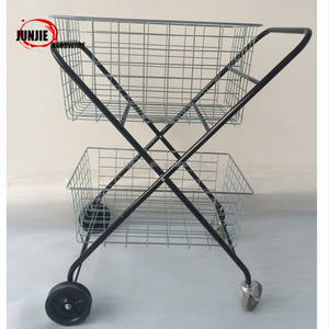 Zwarte Opvouwbare Tennisbalkar Met Zware Metalen Draadmand-Baan Trainingsuitrusting - Product Image 4