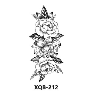 Tatuajes Temporales Personalizados OEM de <span class=keywords><strong>Media</strong></span> <span class=keywords><strong>Manga</strong></span> con Diseño Floral para 7 Días - Product Image 3