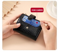 Dompet Pendek Wanita Kulit PU Gaya Korea dengan Kancing, Kapasitas Besar, Banyak Slot Kartu, Tempat Kartu dengan Kantong Koin