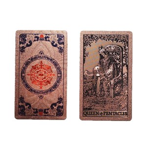 Fabrika Toptan Satış Altın Varaklı <span class=keywords><strong>Tarot</strong></span> Kartı Caro Tower Renkli Baskılı PVC Su Geçirmez Kitap Kılavuzlu Masa Oyunu <span class=keywords><strong>Tarot</strong></span> Kartı - Product Image 6