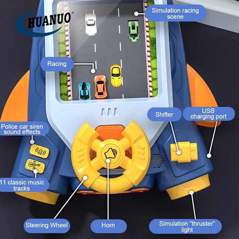 Jeu éducatif aventure en voiture à volant pour enfants 5-7 ans Jeu éducatif aventure en voiture à volant pour enfants 5-7 ans