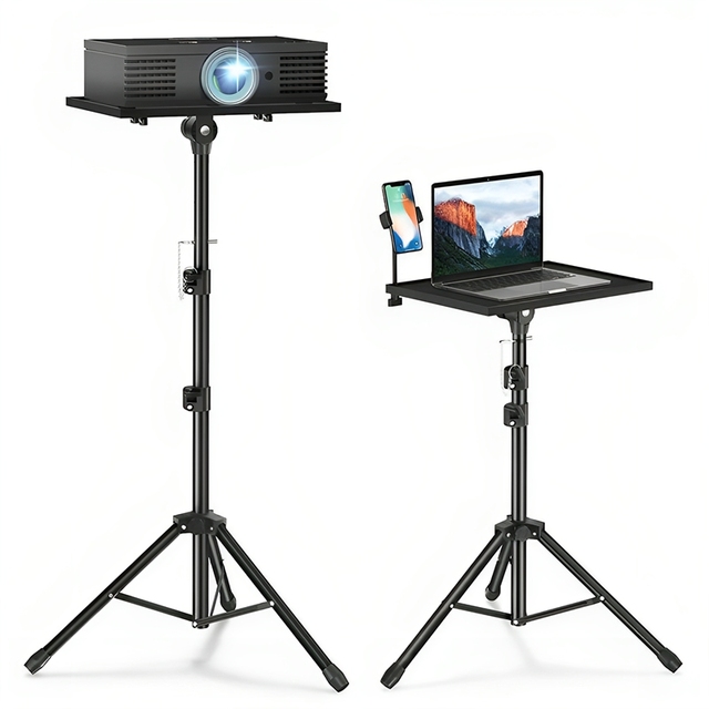 Universal Projector Tripod Stand Stretchable Height Floor Projector Stand Bracket Platform Holder for DSLR Camera Laptop Speaker