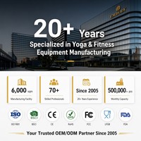 Matras Yoga Karet Alam Anti Selip Berlapis Kelapa Profesional untuk Fitness, Olahraga, Pilates, Peredam Guncangan, Senyap, Ramah Lingkungan