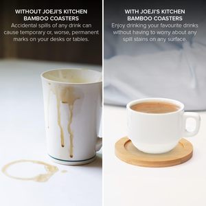 <span class=keywords><strong>Set</strong></span> di Sottobicchieri e <span class=keywords><strong>Tovagliette</strong></span> in Legno Stile Americano con Isolamento Termico per Cerimonia del Tè - Product Image 3