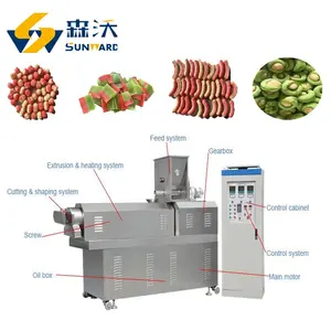 Multi-function 2023 Sunward snacks extruder puffing snack machine with twin screw extruder puffed snacks pellet machines Extruder