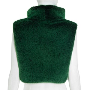 Viviblook Y25TP358 Otoño Invierno nuevo Stand Collar Cuello de piel chaleco Chaleco de mujer - Product Image 4
