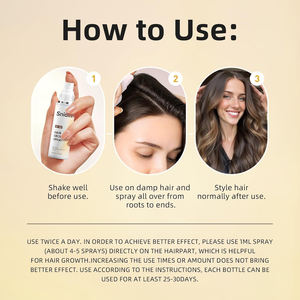 สเปรย์และน้ำมันบำรุงเส้นผมออ<span class=keywords><strong>ร์</strong></span>แกนิค OEM ผสมไบโอติน ช่วยฟื้นฟูและบำรุงเส้นผมสำหรับผู้ชายและผู้หญิง - Product Image 6