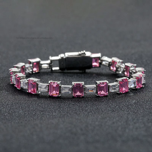 Pulsera Hip-Hop con Zirconia Cuadrada a Juego de Colores, Cadena de Tenis Sencilla, Zirconia Hip-Hop para Hombre y Mujer, Moda Tanjing - Product Image 3