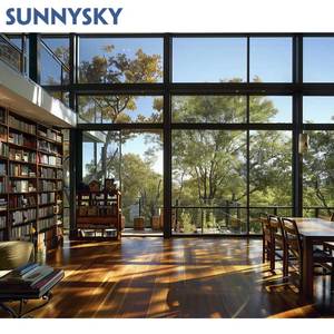 Sunnysky Fenêtre d'image extra large au design moderne Fenêtres en verre fixes en aluminium Style ouvert pivotant pour applications au sol et au plafond - Product Image 1