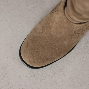 Usine en gros Vintage vache <span class=keywords><strong>daim</strong></span> femmes <span class=keywords><strong>bottes</strong></span> 2025 automne bout rond mode boucle de ceinture <span class=keywords><strong>mi</strong></span> talons <span class=keywords><strong>mi</strong></span>-<span class=keywords><strong>mollet</strong></span> <span class=keywords><strong>bottes</strong></span> grandes tailles 48 - Product Image 6