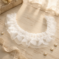Dentelle plissée blanche pour ourlet de robe, garnitures de vêtements personnalisées, colorées, 4-10 cm, fabriquées sur mesure