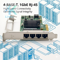 I350-T4V2 I350T4V2 para Intel, Adaptador de Servidor Ethernet RJ-45 1GbE de 4 Puertos BASE-T, Tarjeta de Interfaz de Red PCI-E 2.1x4, Garantía de 3 Años