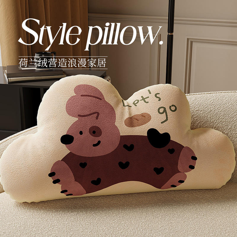 กระต่ายหูตกสีชมพู [พิมพ์ลายสองด้าน Luxury Cloud]