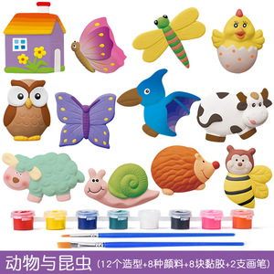 Kit Artigianale per Dipingere Statuette in Ceramica, 6 Pezzi per Confezione, Stampi in Gesso per Disegnare Bambole Fai-<span class=keywords><strong>da</strong></span>-Te - Product Image 5