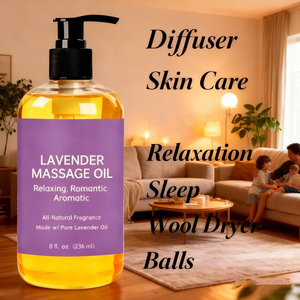 น้ำมันหอมระเหยลาเวนเดอร์ 8 ออนซ์ ปรับแต่งได้ น้ำมันอโรมาเธอราพีบริสุทธิ์จากธรรมชาติ สำหรับเครื่องกระจายกลิ่น บำรุงผิว ผ่อนคลาย ช่วยการนอนหลับ ลูกบอลอบผ้าขนสัตว์ - Product Image 5