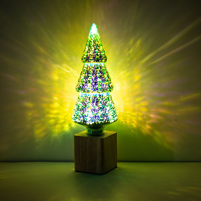 Holiday Lighting E26 E27 B22 4W Fairy Multicolor Disco Party Light 3D Firework Led Decorated Bulb for Christmas
