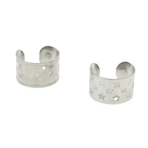 Boucles d'oreilles en acier inoxydable 316, motif lettre en forme de U, clip d'oreille unisexe pour un usage quotidien sans perçage - Product Image 2