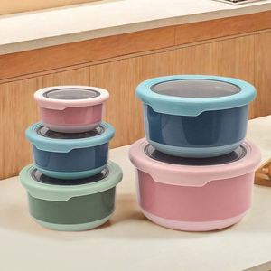 Fresh-Keeping <b>Box</b> with Lid Insulated <b>Lunch</b> <b>Box</b> Daily Kitchen Food Sealed <b>Box</b> Household Refrigerator Fresh Bowl Set - Product Image 1