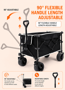 Chariot de camping pliable multifonctionnel 3-en-1 au design classique pour pique-nique et voyages en plein air - Product Image 5