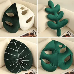 2022 새로운 3D 귀여운 잎 잎 식물 박제 Suculent 모양의 장식 봉제 부드러운 던져 베개 홈 다시 쿠션