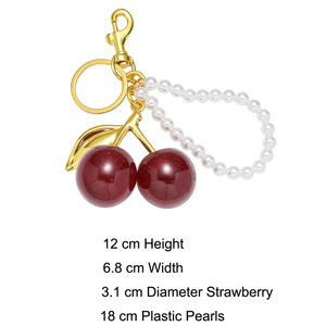 Nouvelle Série 2026 de Breloques Mignonnes et Sucrées en Forme de Cerise Rouge, Porte-clés, Accessoires de Sac à Main Tendance, Bijoux Cadeau pour Fille, Vente en Gros - Product Image 5