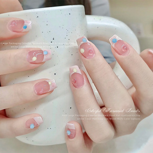 Perles à bulles d'art d'ongle de taille mixte perles demi-rondes à dos plat strass effet Aurora 1440 pièces en vrac - Product Image 4