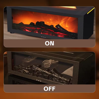 Diffuseur d'arômes créatif 280 ml avec effet flamme de cheminée, veilleuse LED, humidificateur d'air ultrasonique avec télécommande pour chambre à coucher et maison