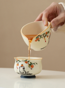 <span class=keywords><strong>Taza</strong></span> de Té de Cerámica Blanca Estilo Chino de Alta Calidad, <span class=keywords><strong>Taza</strong></span> Individual Vintage para Té - Product Image 4