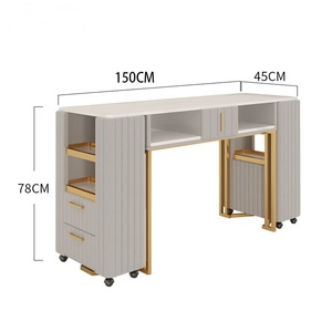 Kisen manucure salon meubles portable manucure ongles table rose manucure outil manucure table pour gel ongles - Product Image 3