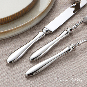 Cao cấp giả mạo thép không gỉ 304 thiết lập dao kéo đám cưới sang trọng bạc <span class=keywords><strong>Flatware</strong></span> <span class=keywords><strong>Set</strong></span> cho nhà hàng khách sạn - Product Image 3