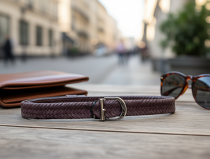 Cinghia per borsa in corda intrecciata con fibbia argentata per borse - Product Image 2