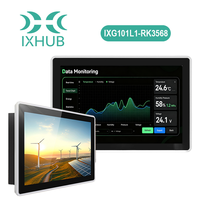 Écran de contrôle industriel tout-en-un IXHUB 10,1 pouces Android Ubuntu Linux RK3568 avec cadre en aluminium intégré