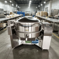 Manuelle hydraulische Kippkonstruktion, korrosionsbeständiger lebensmittelechter Kessel für scharfe Soßen, elektrischer Öl-Kochmixer