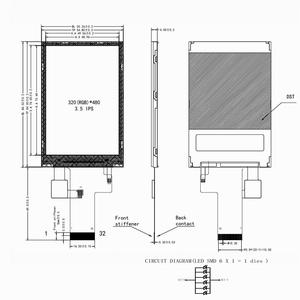Chất lượng cao hexing 3.5 inch TFT LCD hiển thị Module cảm ứng điện dung màn hình 320x480 Độ phân giải st7796 điều khiển IC gt911 điều khiển - Product Image 4