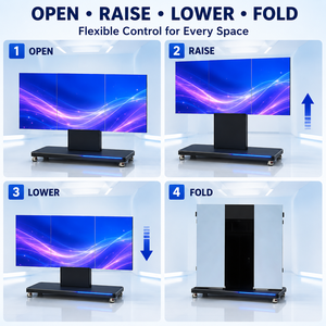 Pantalla LED Plegable Comercial para Cartelería Digital, Pantalla Elevadora de 3000x1687mm con Relación de Aspecto 16:9 para Publicidad Interior/Exterior - Product Image 2