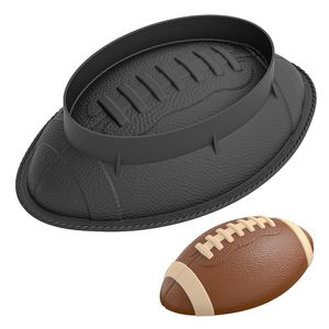Moule à gâteau sur le thème du rugby, en silicone de qualité alimentaire, résistant à la chaleur, réutilisable pour les événements sportifs, les anniversaires, les outils de pâtisserie - Product Image 1