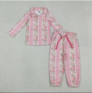 Conjunto de Ropa Deportiva para Niñas GLP2940, Sudadera con Cierre y Flores Rosas, Pantalones Joggers con Bolsillos, Ropa de Yoga para Niñas - Product Image 4