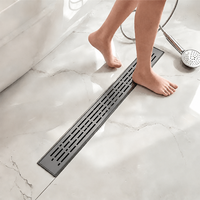 Desagüe de Ducha Vertical Lineal Moderno de Acero Inoxidable para Uso en Hoteles, Fácil Instalación, Personalizable en Tamaño, Color y Logotipo