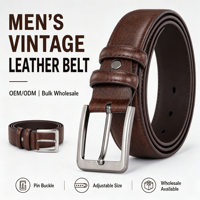 Ceinture habillée en cuir pour homme, logo personnalisé, en cuir de vachette véritable, avec boucle ardillon en alliage de zinc, pour affaires et jeans