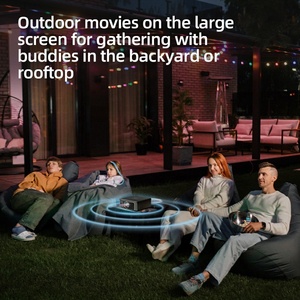 Portable Android 1080p 4K 3D Jio TV Launcher Gaming Home Theater Smart TV <b>Projector</b> with 1400 Lumens WiFi Auto Keystone for U002 - Product Image 3