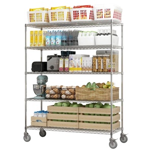 Estanterías Metálicas de Almacenamiento de 5 Niveles, Diseño Versátil, Capacidad de Carga de 4000 Libras, Ajustables, para Restaurantes y Despensas - Product Image 1