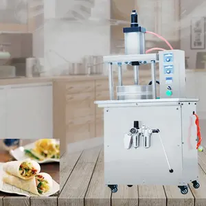 Popular chapati roti flat pancake making machine roasted duck bread baking maker machine hydraulic dough press machine price