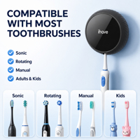 Support mural intelligent pour brosses à dents avec stérilisateur UV, élimination de 99,9 % des bactéries, rechargeable, étui de voyage pour brosses à dents – Vente flash