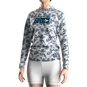 เสื้อยืดแขนยาวสำหรับตกปลา แห้งเร็ว ป้องกันรังสียูวี เป็นมิตรกับสิ่งแวดล้อม สำหรับผู้หญิงและผู้ชาย  แบบซับลิเมชั่น - Product Image 5